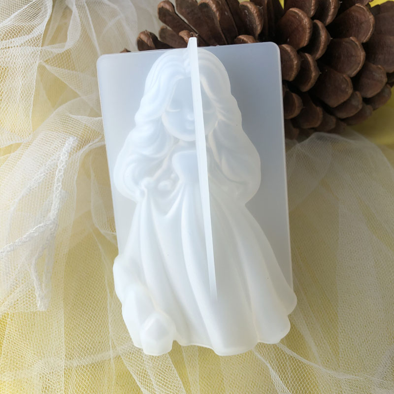 Candle Making Supplies Kit - 3d bonito princesa silicone vela molde