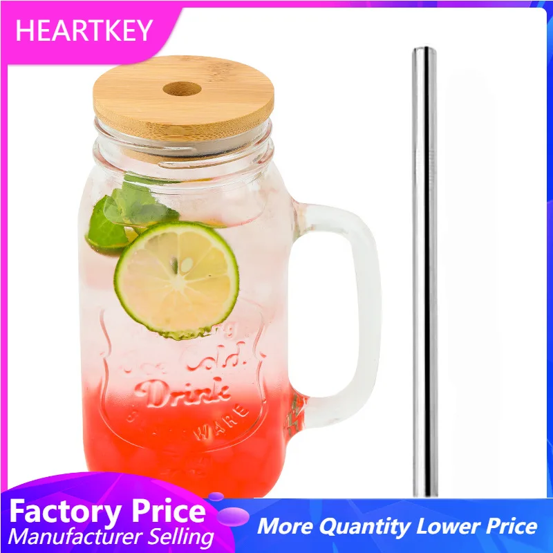 Mason Jar 8Oz - Reutilizável suco de frutas fresco beber