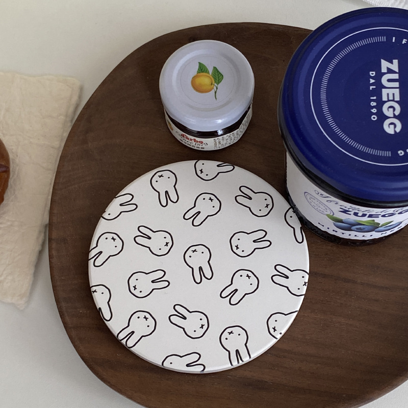Heat Resistant Mat - Série Miffy: Porta-copos de Cerâmica Absorventes