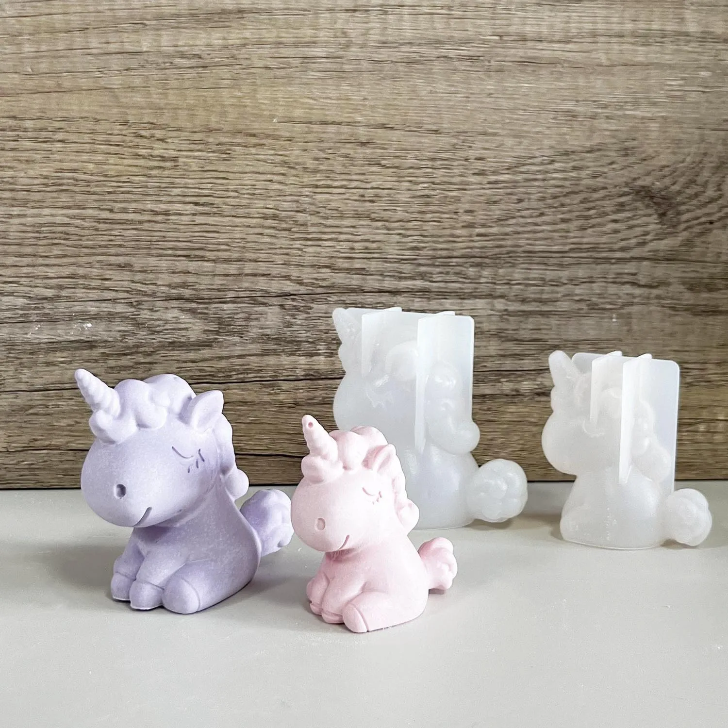 Candle Making Supplies Kit - 3d geométrico silicone unicórnio gato veado