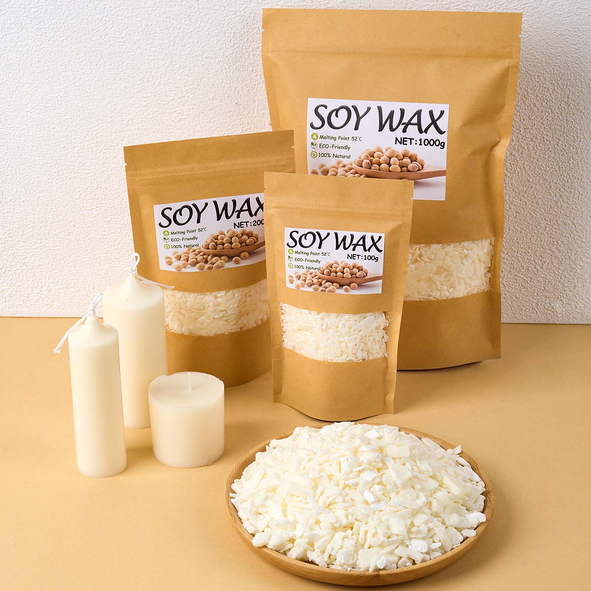 Candle Making Supplies Kit - 1 libras de cera de soja