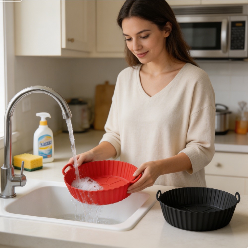 Heat Resistant Mat - Forro de Silicone Redondo para Fritadeira