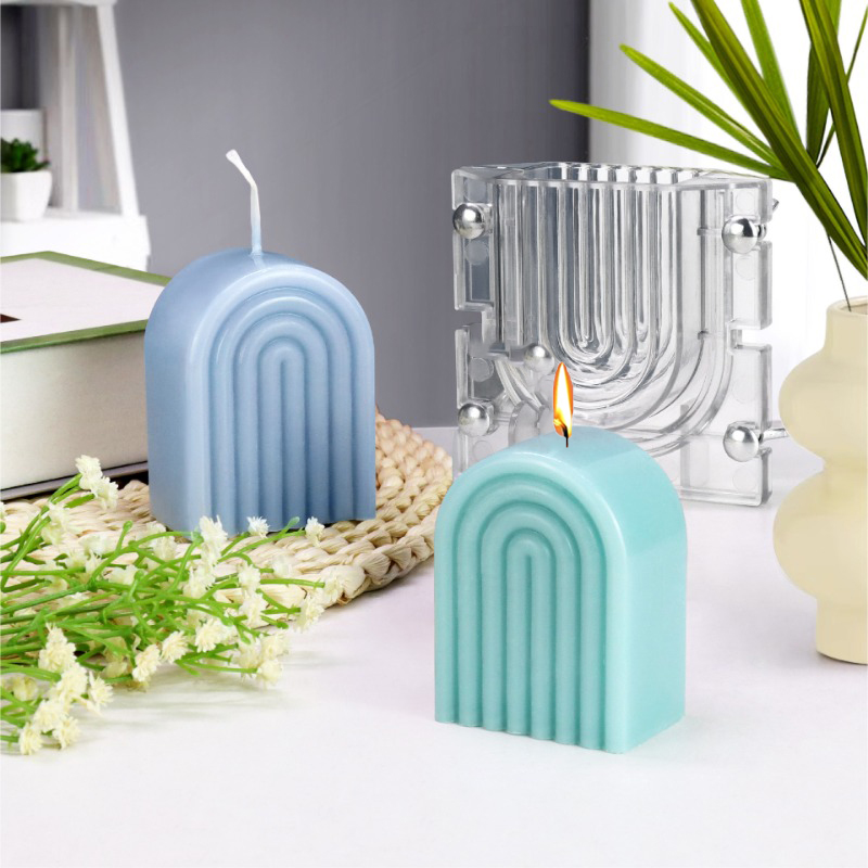 Candle Supplies Kit - Molde de vela arco listrado diy,