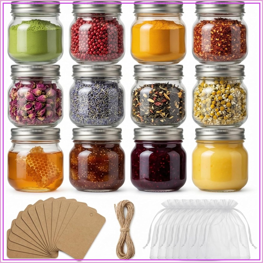 Pacote com 12 Frascos Mason de - Mason Jar 8Oz avaliação e preço