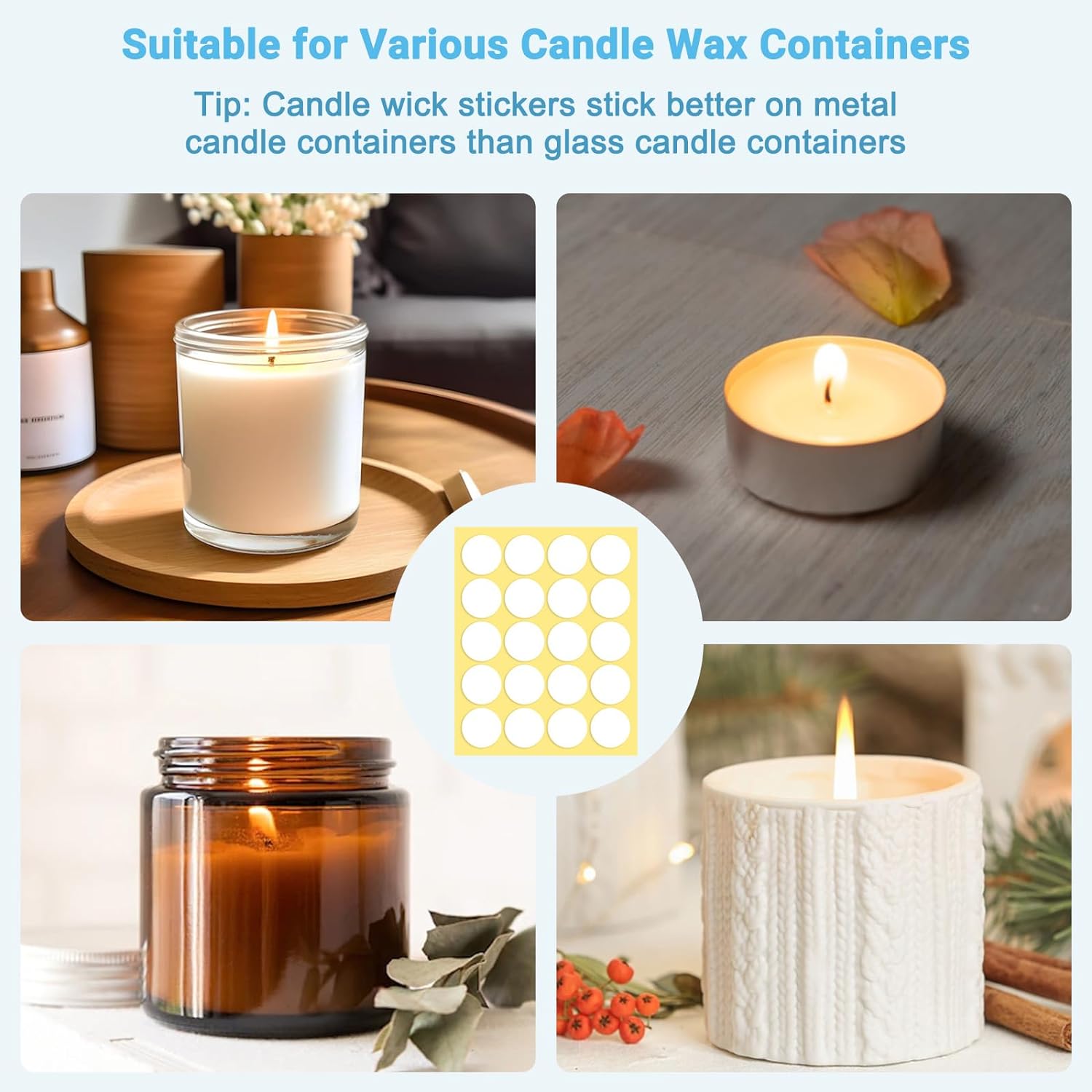 400 peças/100 peças adesivos d - Candle Supplies Kit avaliação e preço