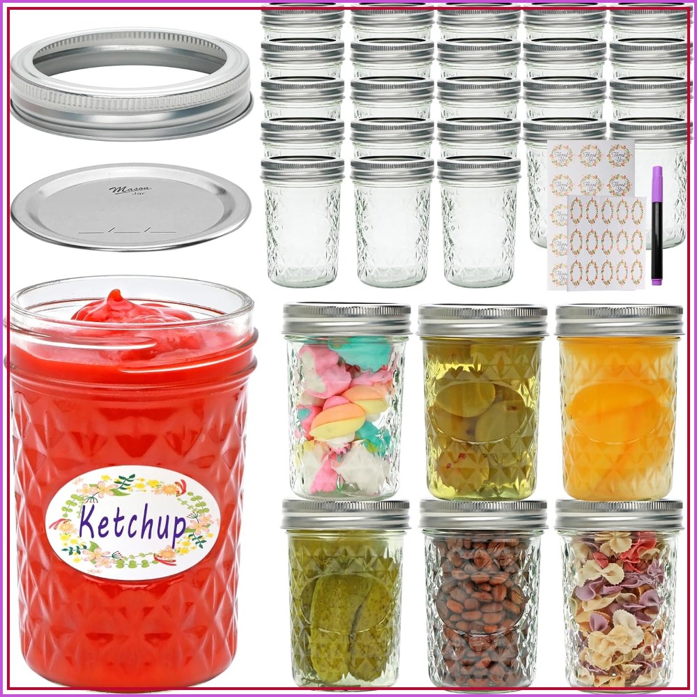 Pacote com 30 Frascos de Vidro - Mason Jar 8Oz avaliação e preço